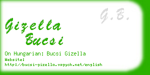 gizella bucsi business card